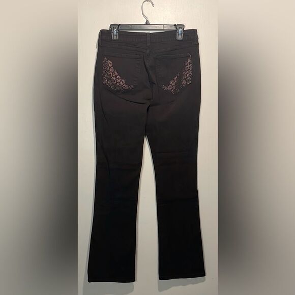 NYDJ- “Billie Mini Bootcut” High Rise Jeans in Coffee Bean Brown- Size 12 - Picture 4 of 16
